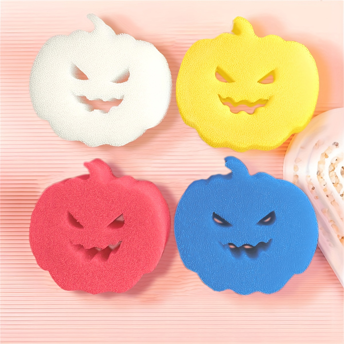 Creative Happy Face Magic Cleaning Brush, Pumpkin Face Sponge For Kitchen  Cleaning And Dishwashing Scratch Free - Temu