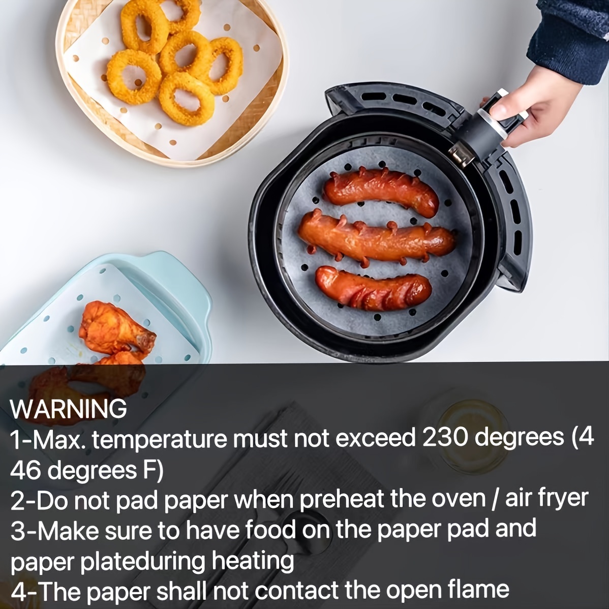 Upgrade Your Air Fryer With Non-stick Disposable Paper Liners! - Temu