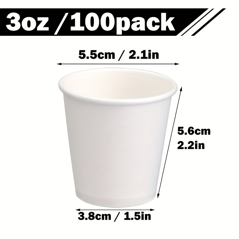 gobecups 400 Vasos desechables 110ml / 4oz de Papel Blanco con Paletinas de  Madera, vasos cafe desechables, Vasos cartón, vasos cafe : : Hogar  y cocina