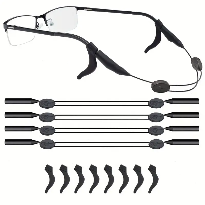 4pcs Verstellbare Brillenriemen Kein Schwanz Anti rutsch - Temu Austria