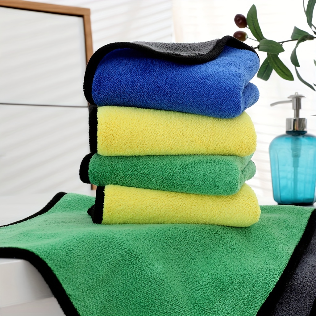 2pcs Microfiber Car Cleaning Towel, Extra Thick Plush Car Drying Towel,  Polishing Cloth, Super Absorbent Drying Car Detailing Towel, 2.65LB,  13.78x17.