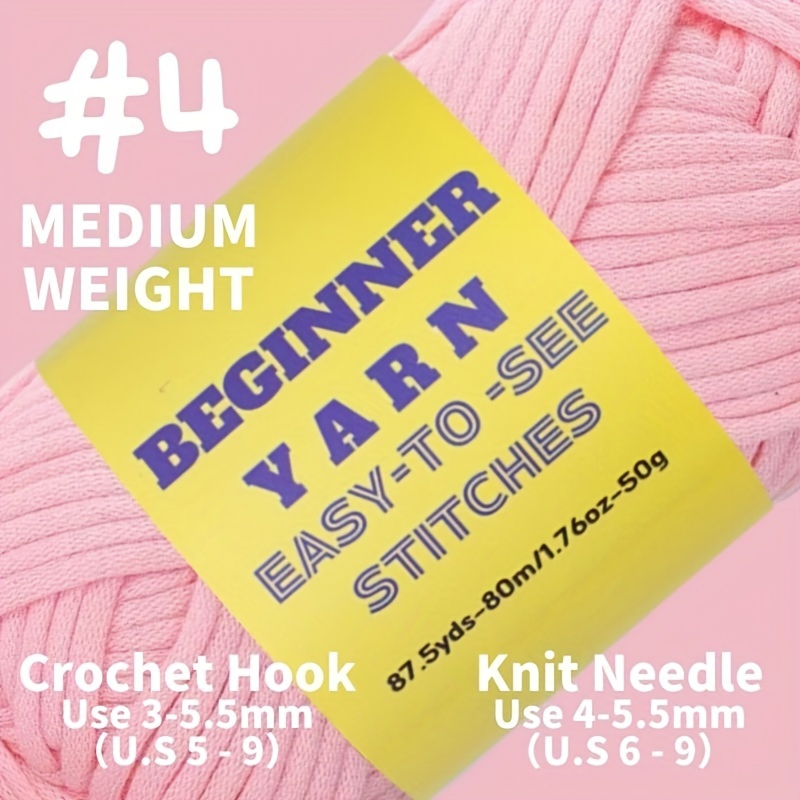  3 Pack Beginners Crochet Yarn, Yarn for Crocheting Knitting  Beginners, Easy-to-See Stitches, Chunky Thick Bulky Cotton Soft Yarn for  Crocheting (3x50g) (Gradient Blue)