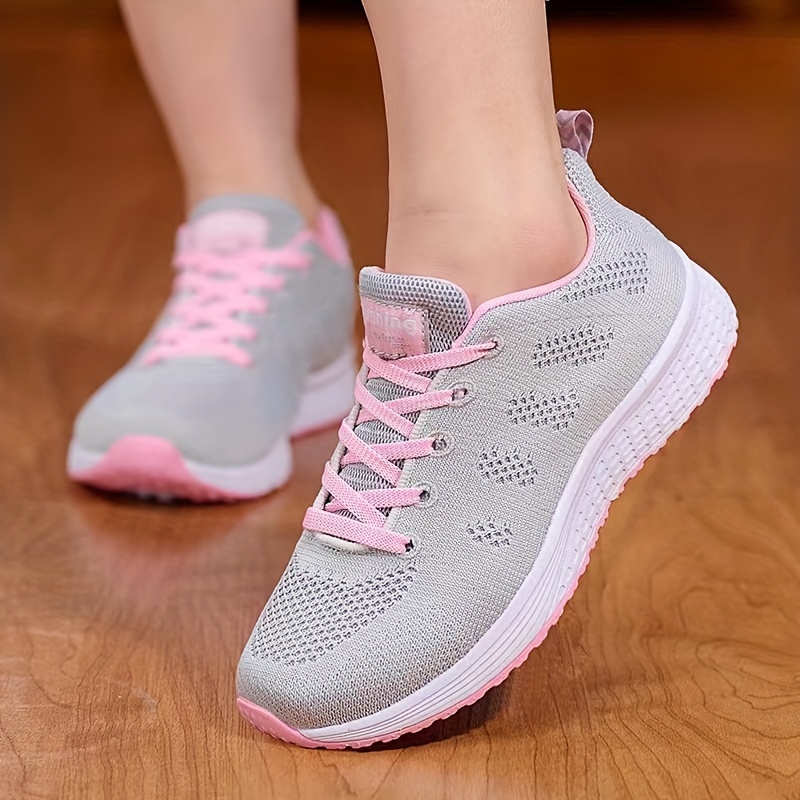 

Women's Breathable Lace-up Casual Sneakers, Comfortable Walking Shoes, Sports Shoes, Running Shoes