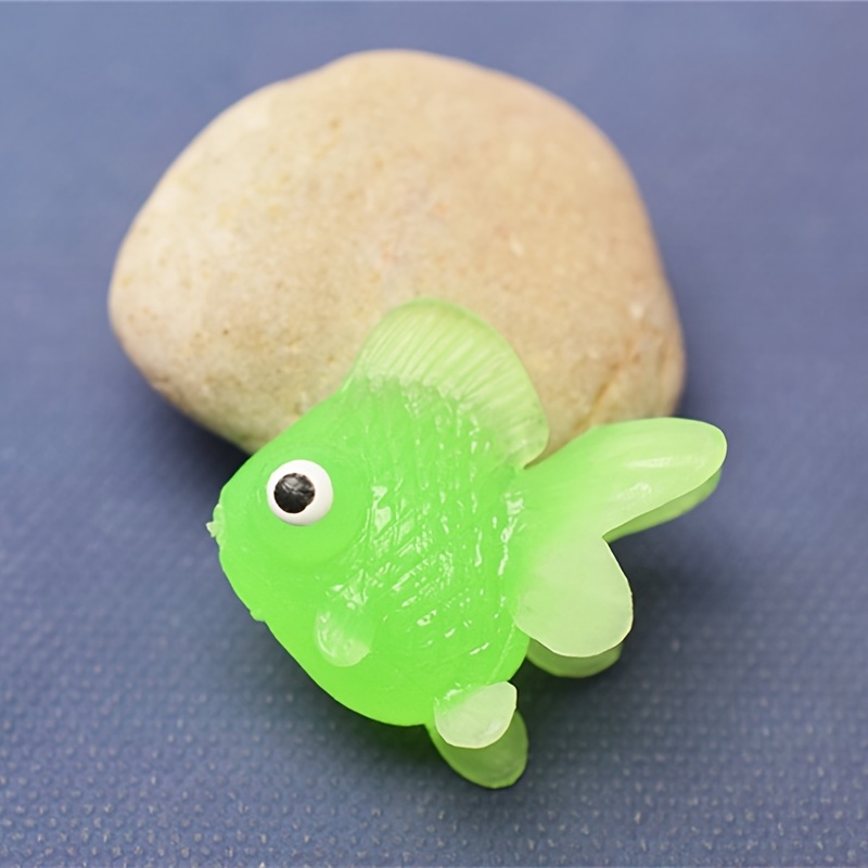 Cute Cartoon Fishing Toy Soft Rubber Goldfish Big Eyes - Temu