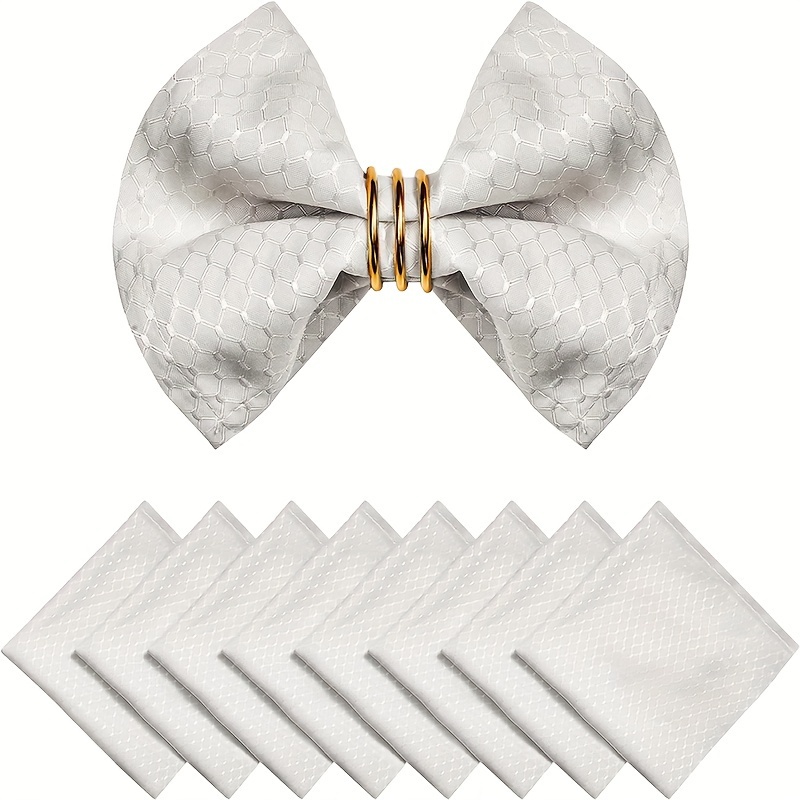 8pcs -character Cloth Mouthcloth Folded Flower Restaurant Mouthcloth Tablecloth Pure Mouth Cupcloth Non-shedding Wipe Cupcloth
