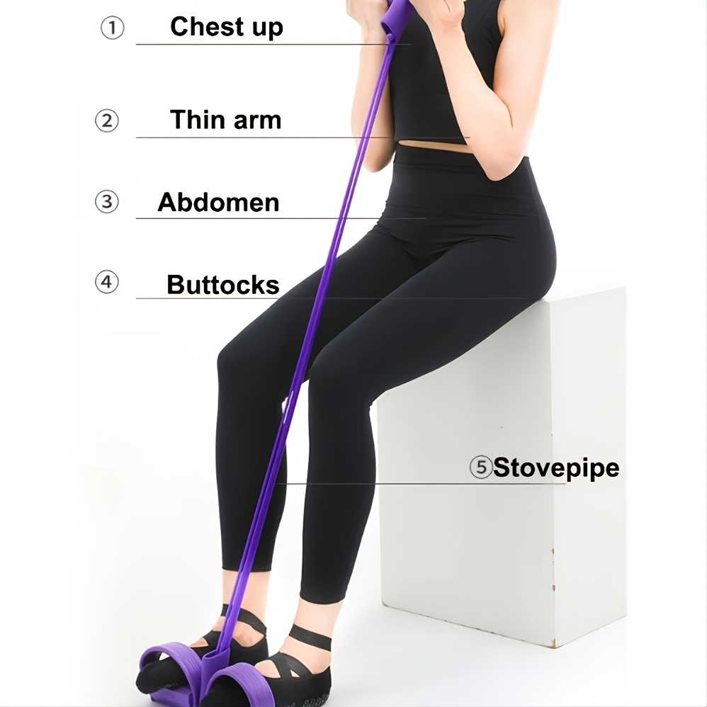 Yoga Pedal Puller tragbares Widerstands band 6-Rohr Pedal Knöchel Puller  mehrfarbige Bauch trainer elastische Pedal Booster Körper - AliExpress