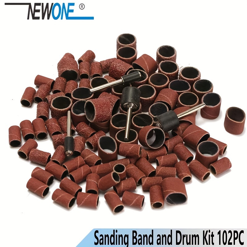 10Pcs Dremel Accessories 12.5mm Grit 80# Sanding Bands +3.17mm