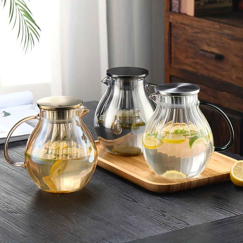 Hammer Pattern Summer Cold Kettle Heat-Resistant Glass Teapot Drinkware