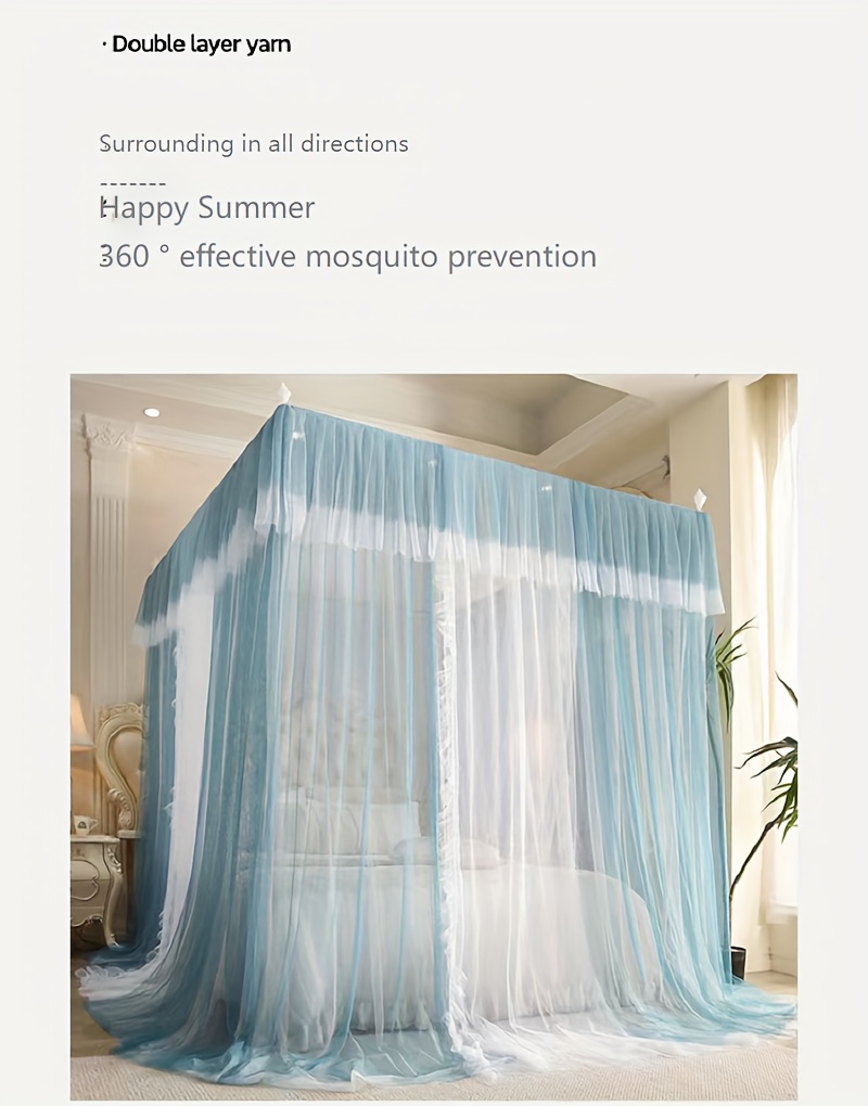 2021 New Double-layer Floor-standing Mosquito Nets, Three Princess