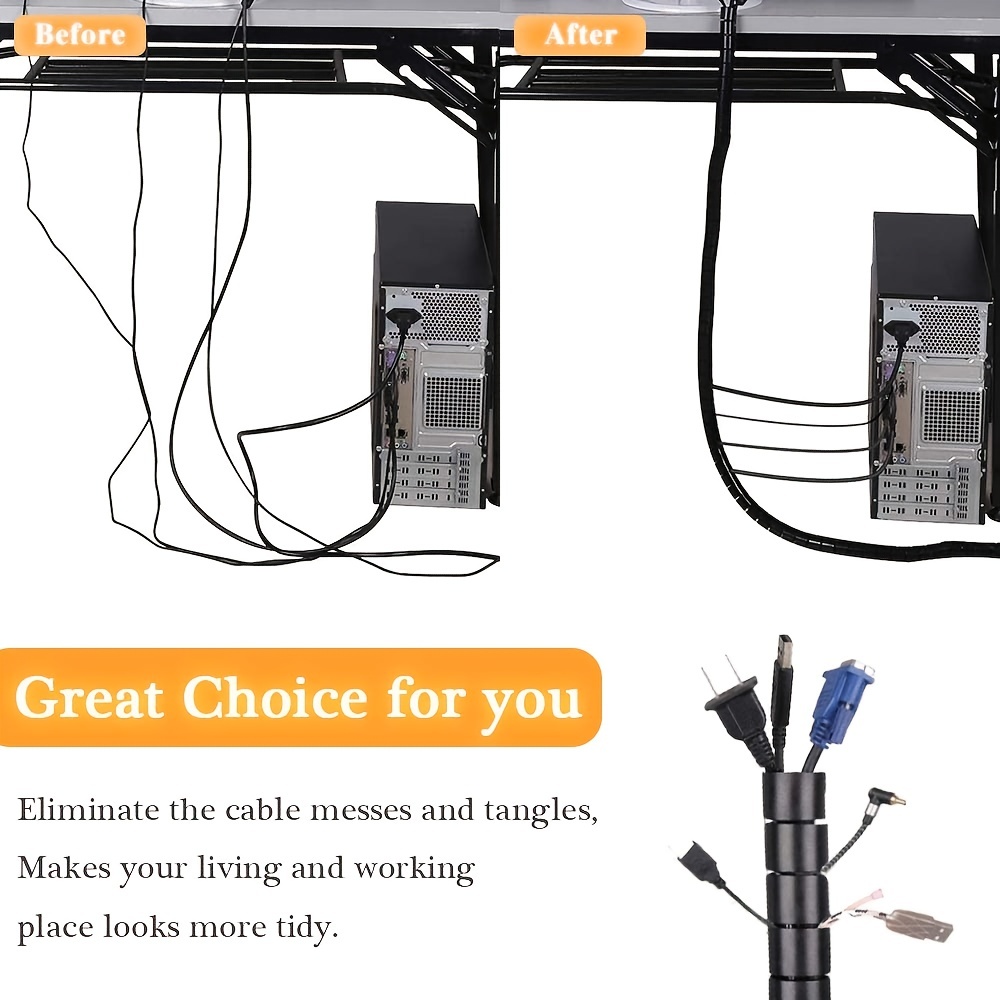 1PCS/ 3 PCS Hide Fixed Tv Compute Desk Cables Wires Hider