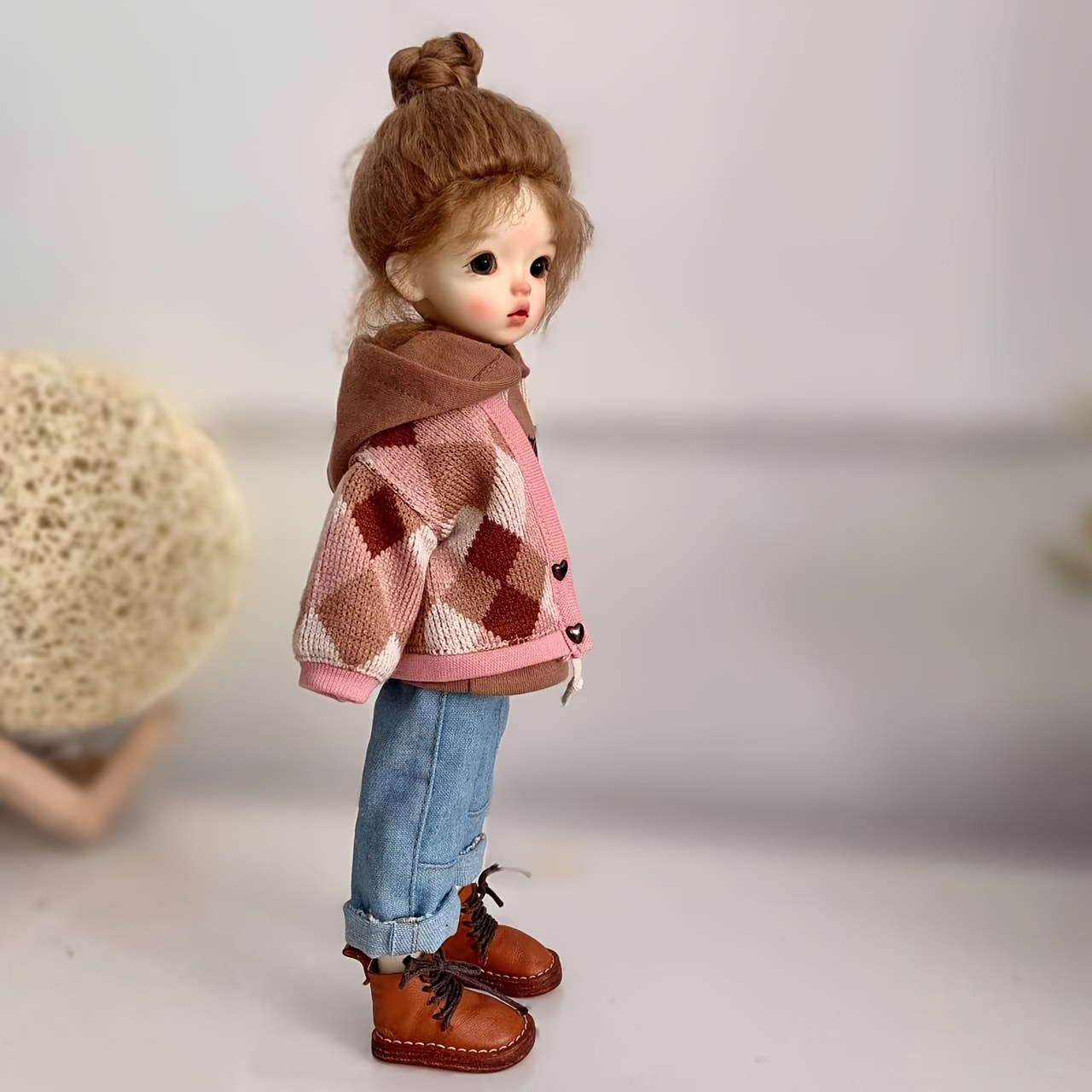 Miniature Hoodie 1/12 Female Doll Clothes For 6'' Action Figures