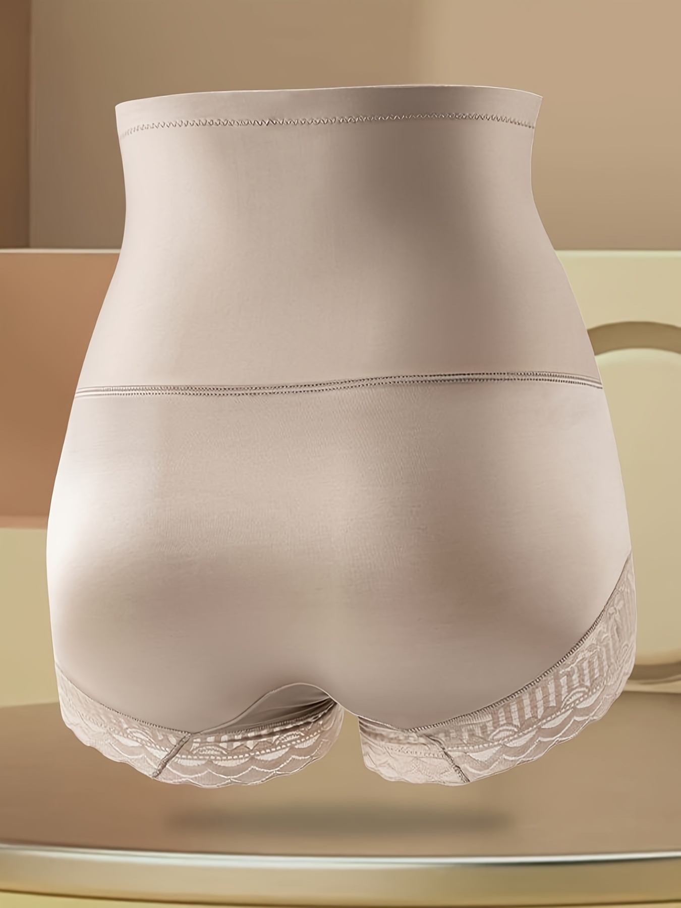 Contrast Lace Shaping Panties High Waist Tummy Control - Temu