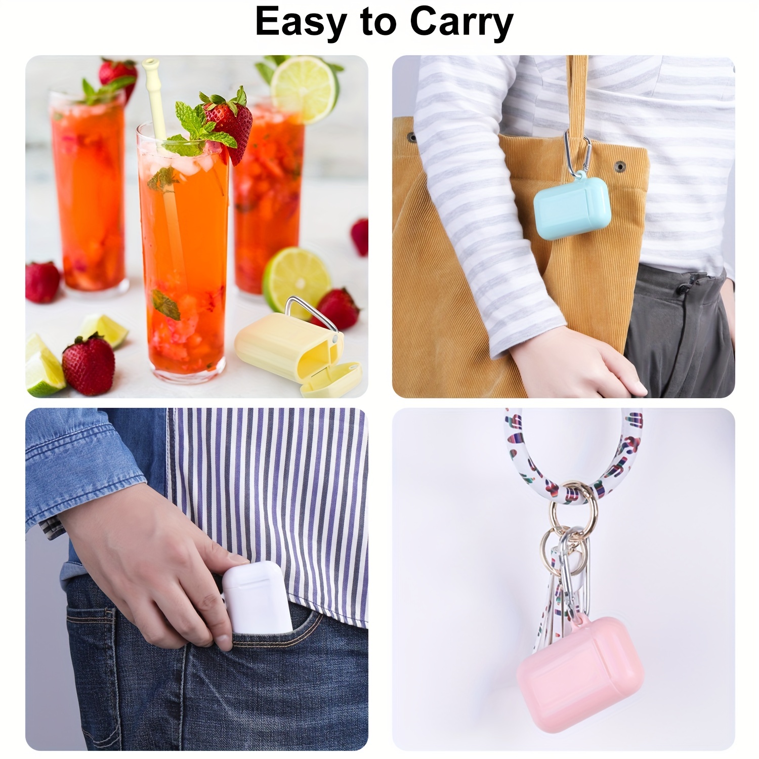 Straw, Reusable Foldable Straw, Drinking Silicone Straws With Cleaning  Brush Box, Reusable Straw For Milk Water Cocktail Drinking, Kitchen  Utensils, Apartment Essentials, College Dorm Essentials, Ready For School,  Back To School Supplies 