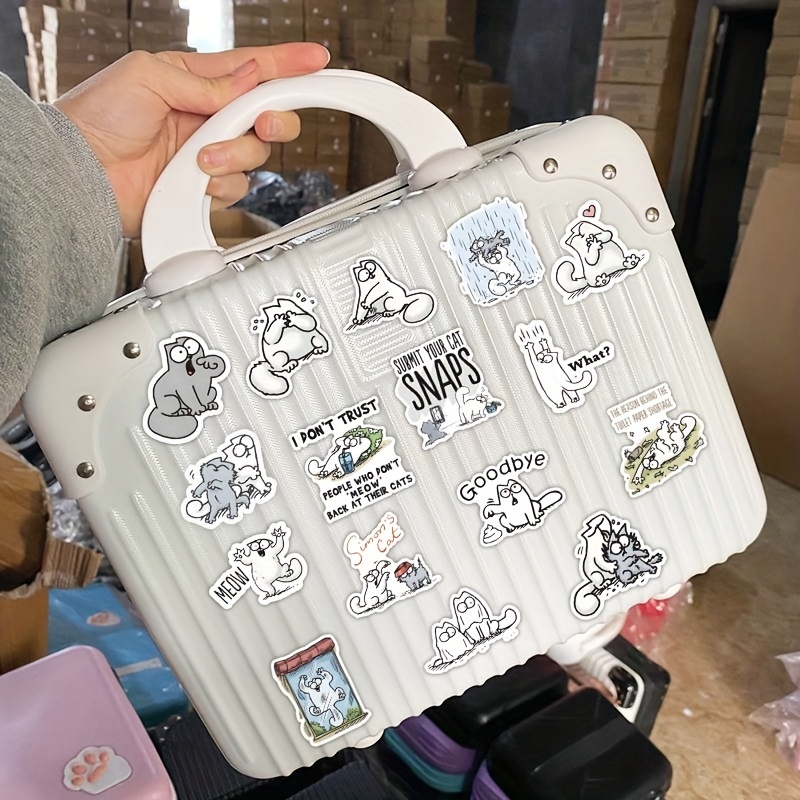 50 Stück Cartoon Lustige Simons Cat Aufkleber Anime Graffiti Aufkleber Für  Gepäck Laptop DIY Handyhülle Helm Skateboard Kinder Geschenk Mobile Von  2,16 €