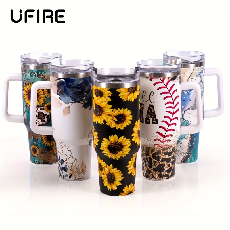 Cute Paw Pattern Insulated Tumbler - Reusable Stainless Steel Coffee Straw  Cup With Silicone Handle & Dustproof Lid - Perfect For Outdoor Camping &  Travel! - Temu
