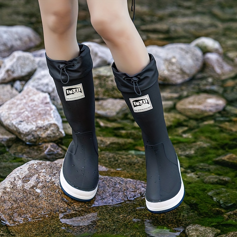 Thick Soled High Tube Rain Boots Camping Rain Boots New - Temu