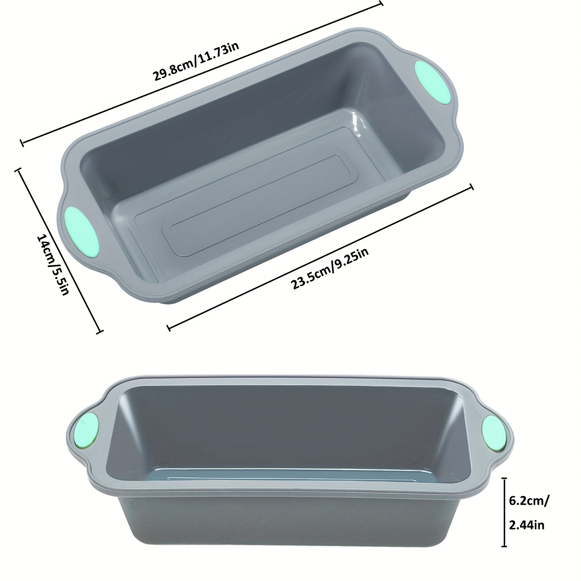 2 Pieces Silicone Loaf Pan Silicone Bread Loaf Cake Mold Nonstick