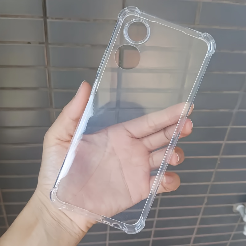 Case for Oppo A17 4G Clear TPU Four Corners Protective Cover Transparent  Soft