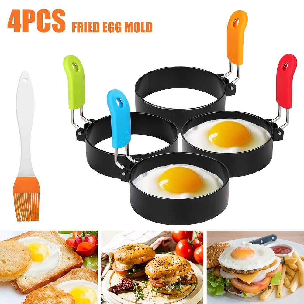 Funny Fried Egg Mold DIY Breakfast Egg Pancake Rings Sandwich Kitchen  Baking Tools Non Stick Dishwasher Safe BPA-Free