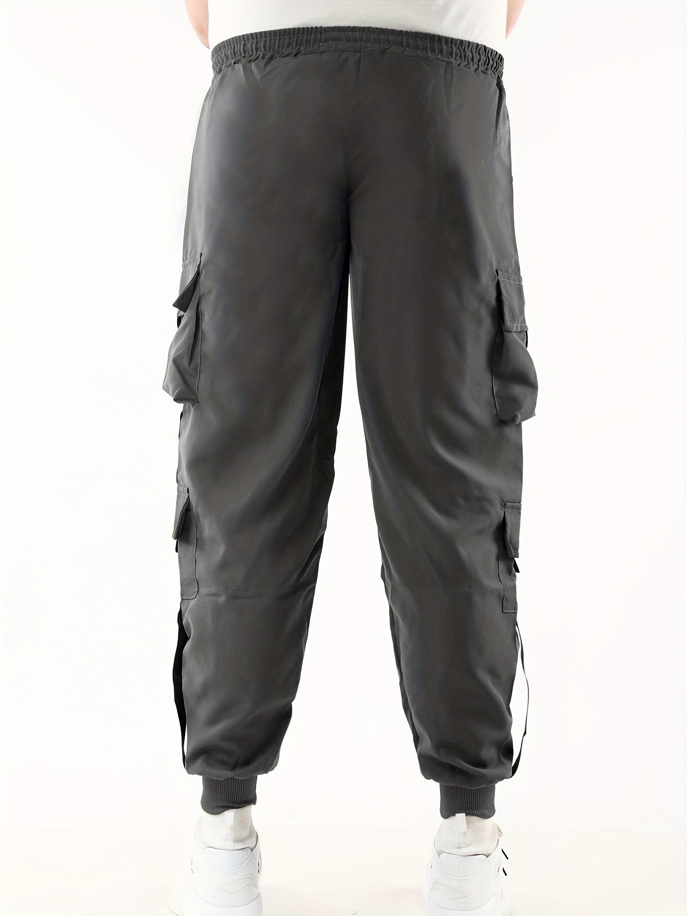 Diseño Cinta Mono Cordón Bolsillos Hombre Pantalones - Temu