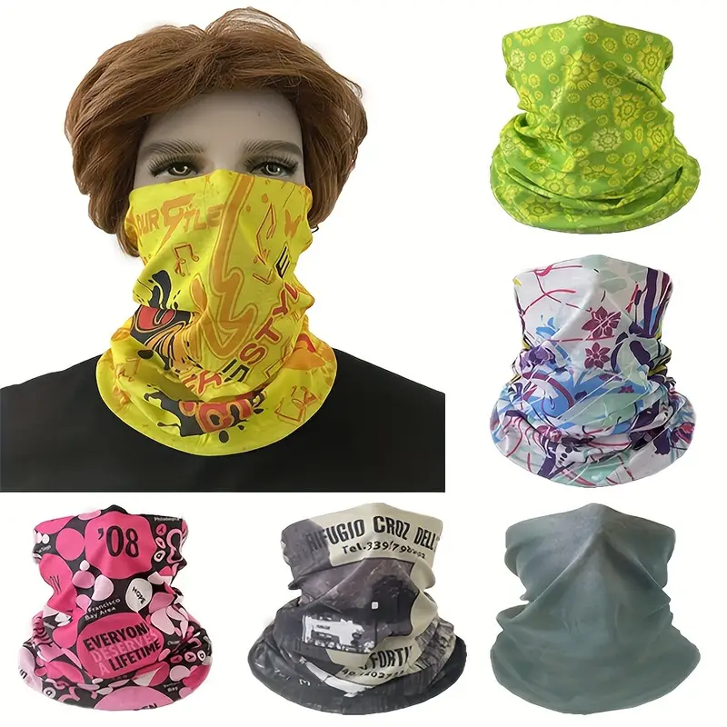 Fashion Printed Bandana Mask Sun Protection Breathable Head - Temu