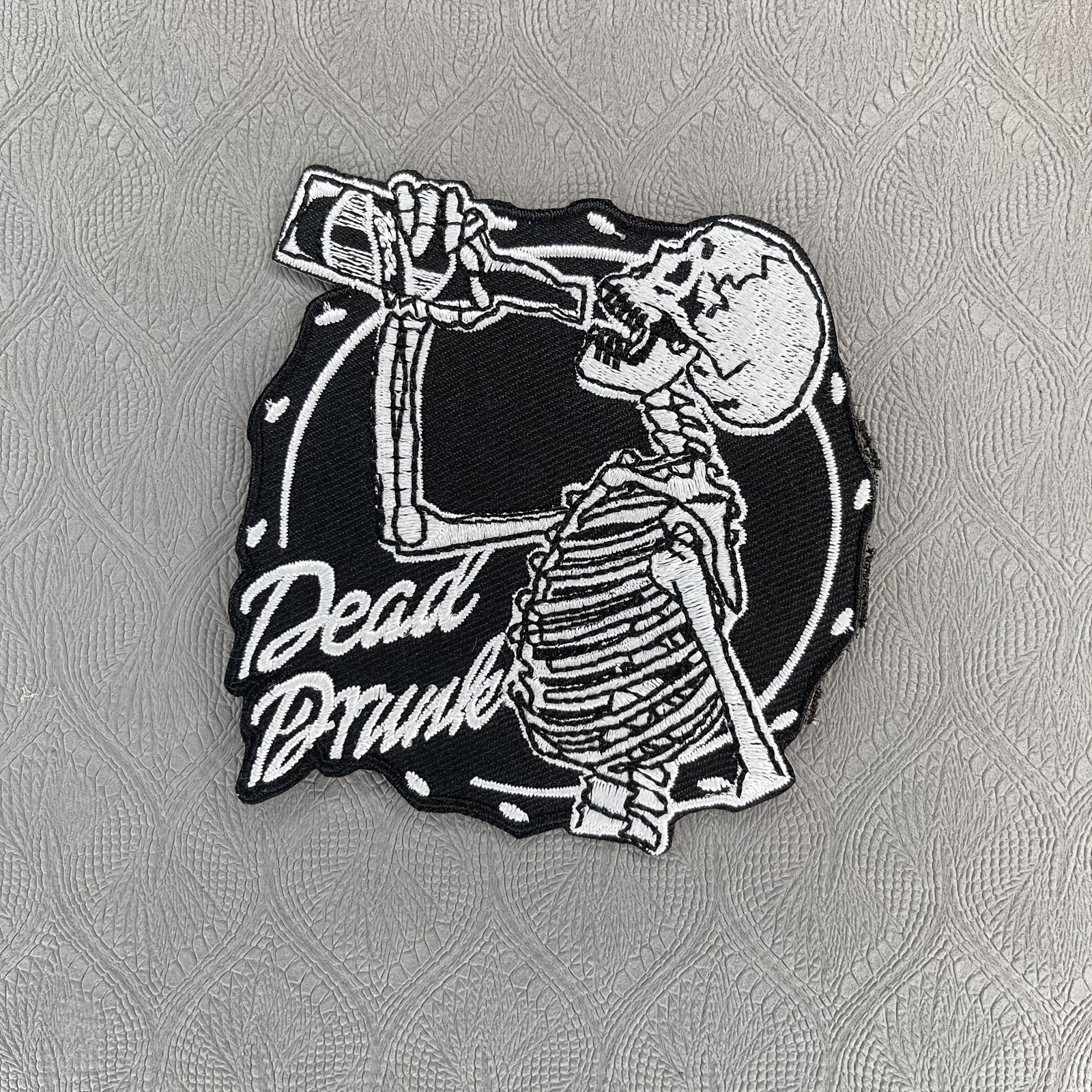 Heavy Industry Skull Guitar Crow Embroidery Sticker