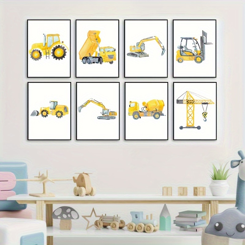 Canvas Poster Transportation Alphabet Print Car Abc Letters - Temu