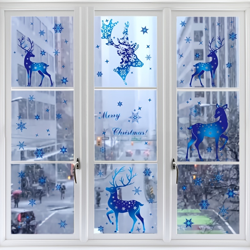 Xmmswdla Snowflakes Window Decorations Clings Decal Stickers Ornaments for Christmas Frozen Theme Party New Year Suppliesstickers for Kids, Size: 30