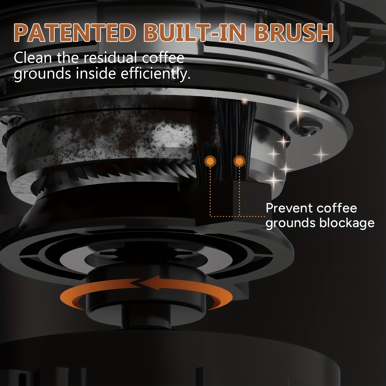 Manual Coffee Bean Grinder with Adjustable Settings Patented