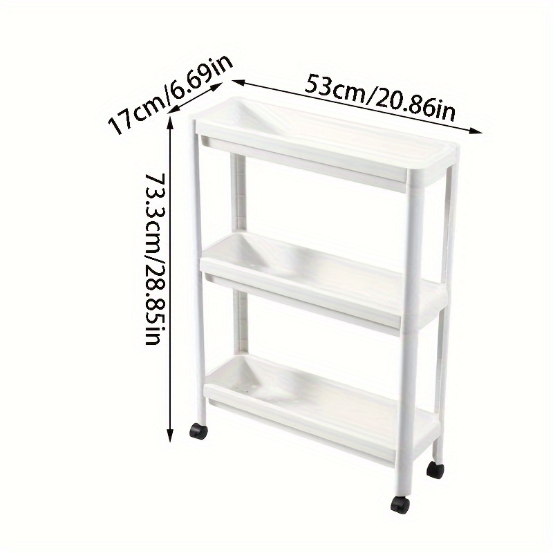 Slim Storage Cart Bathroom Organization Slide Cart Laundry - Temu