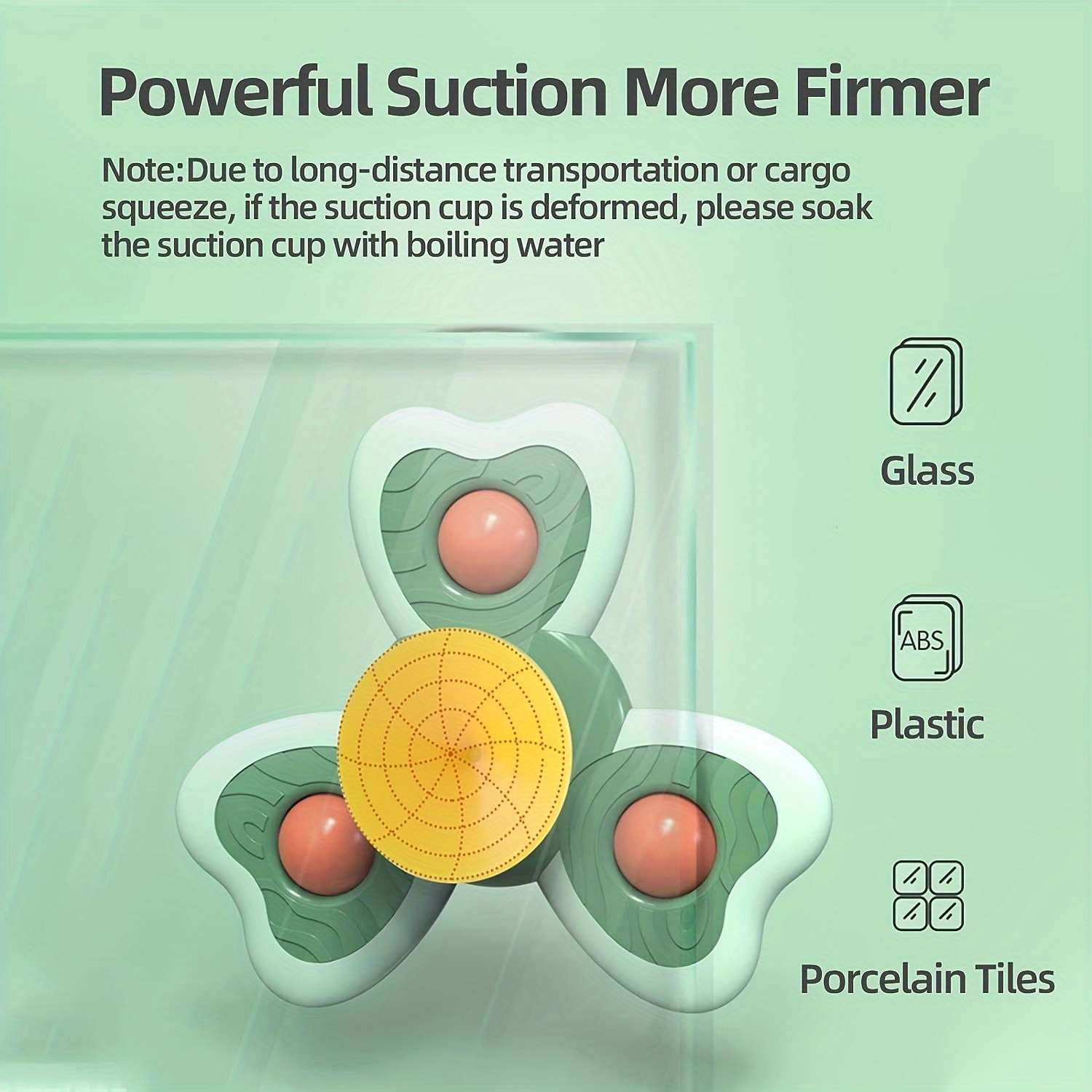 Suction Cup Spinning Tops Toy - Window Suction Sensory Toys