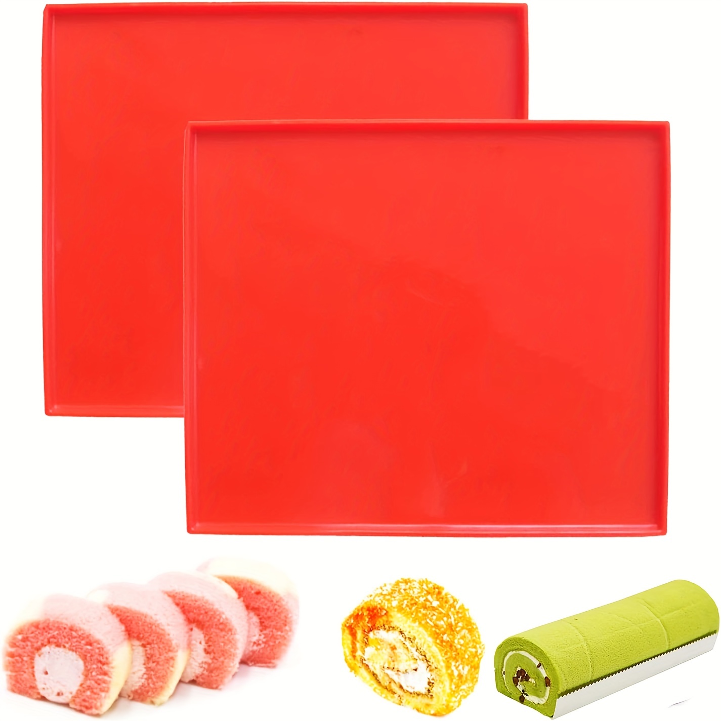 Swiss Roll Silicone Mold Jelly Roll Pan Silicone Baking Mat - Temu