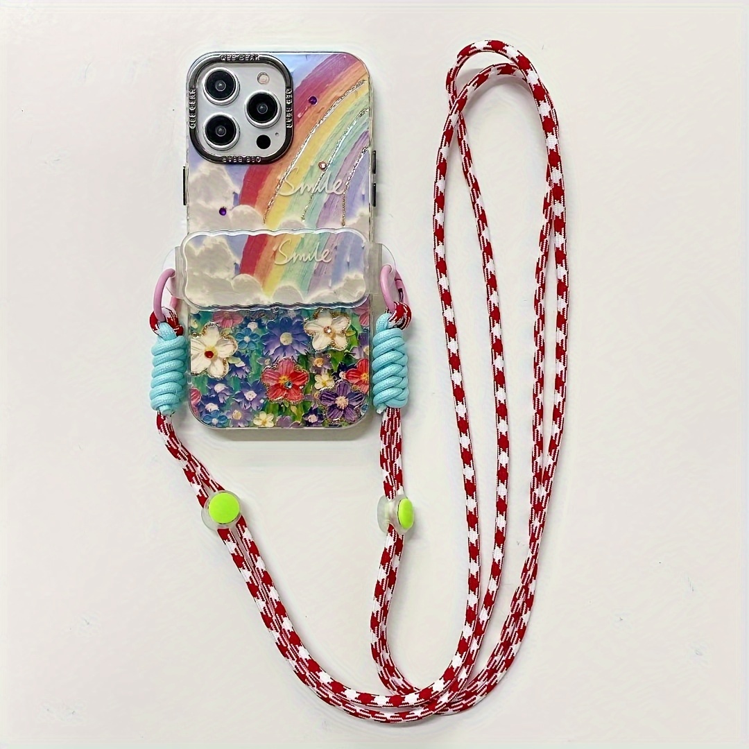 

Rainbow Floral Smile Case For Iphone 15 14, 13, 12, 11 Pro Max