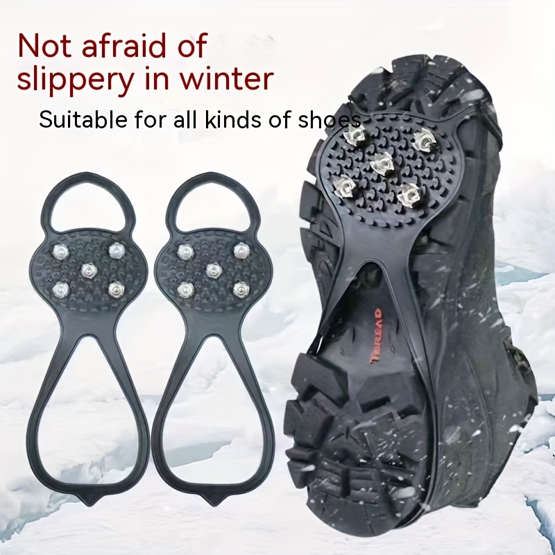 Crampons en acier inoxydable Crampons, chaussures, pointes de chaussures,  pinces à chaussures Crampons pour chaussures en hiver avec un