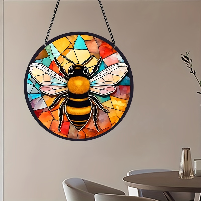 Decorate Your House With This Beautiful Bee, Stain Window Hanging