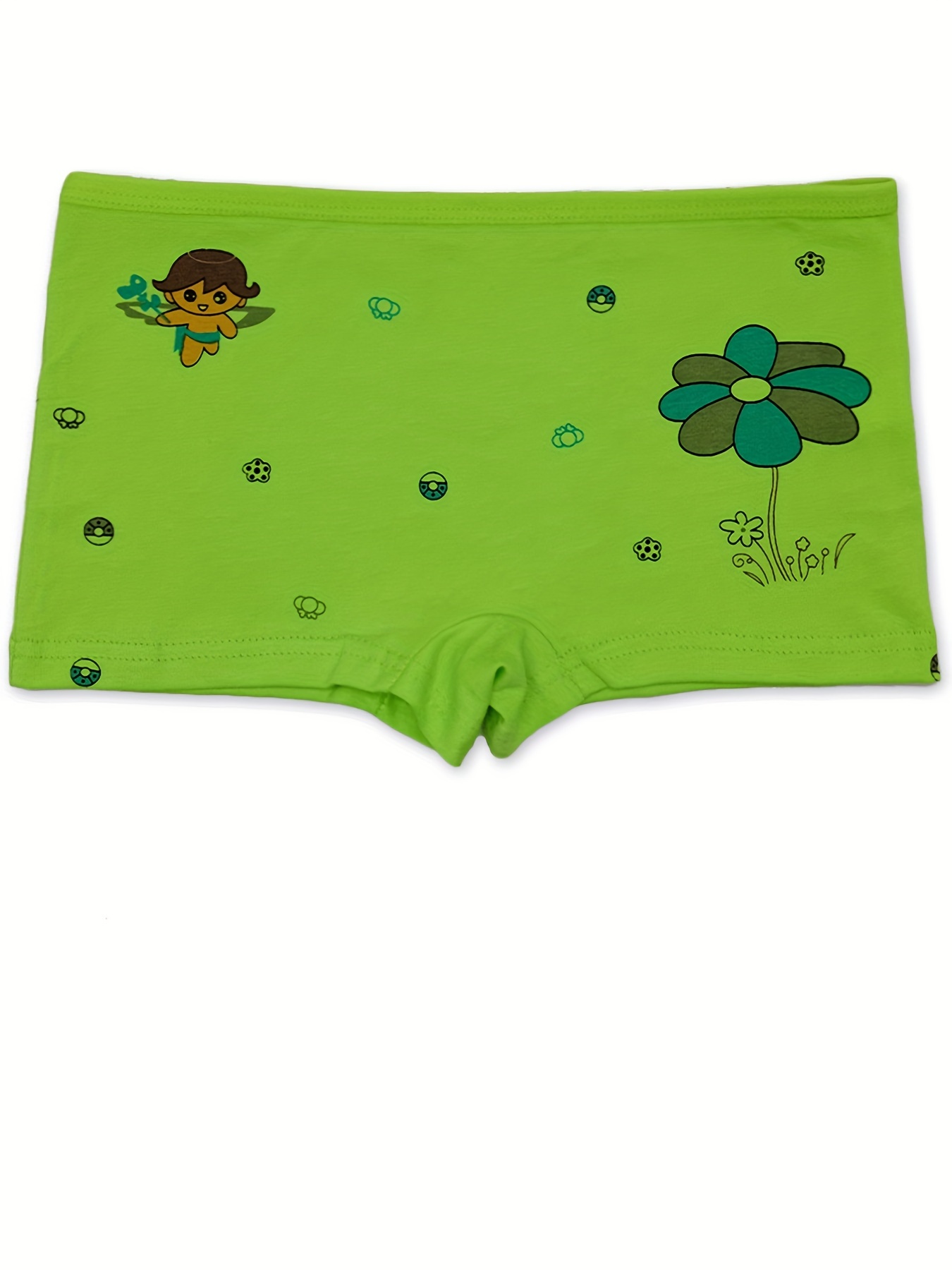 Boys Soft Cotton Boxer Brief | Elf Green