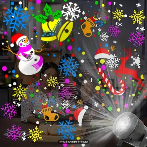 AAOTE Projecteur de Chute de Neige de Noël, projecteur LED Flocon de Neige  extérieur, projecteur de Chute de Flocon de Neige Blanc étanche pour  intérieur fête Maison Jardin Mariage Halloween Noël 