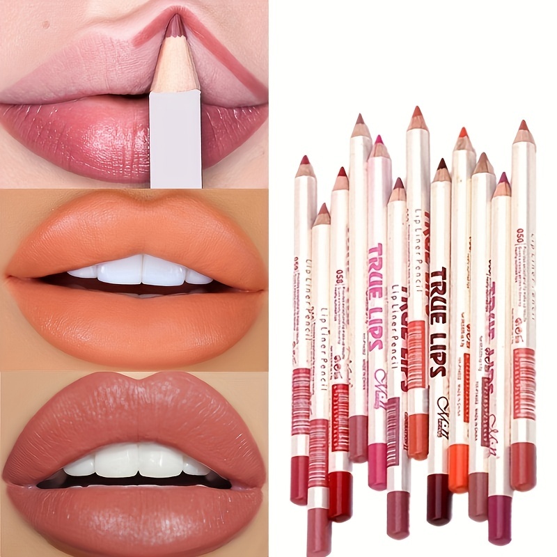 

6pcs Long-lasting Waterproof Lip Liner Pencil - Sexy Red Matte Finish, Moisturizing Lipstick Pen For Smudge-proof Makeup Valentine's Day Gifts