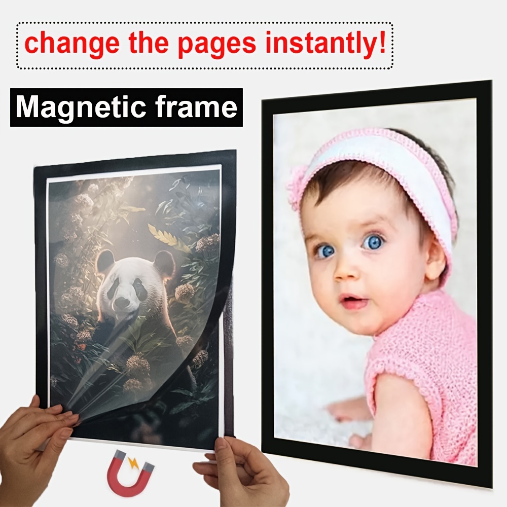 2PCS Diamond Painting Frame 8K A3 A4 Magnetic Photo Frame Colorful Magnetic Picture  Frames PVC Self-Adhesive Frame Home Decor