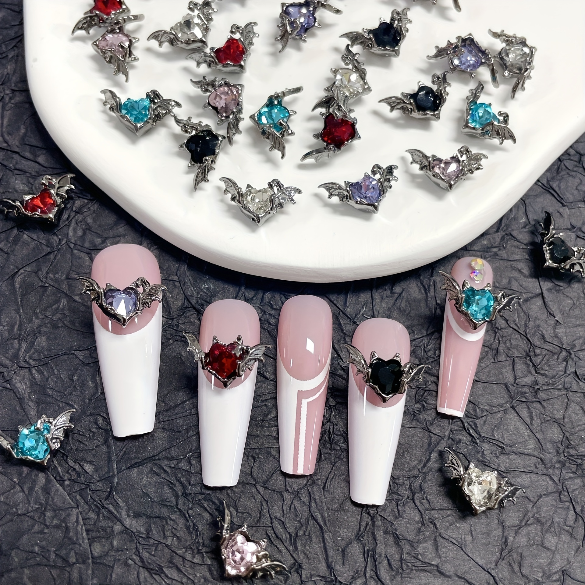 Halloween Nail Art Charms bat Shaped Flat Back Nail Art - Temu