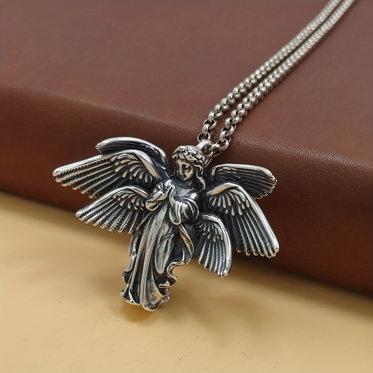 Men's Seraphim Pendant Trend Hip Hop Men Vintage Angel - Temu