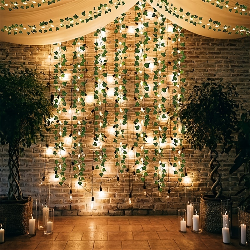 Fairy Lights For Bedroom Artificial Vines Green Leaves for Wall