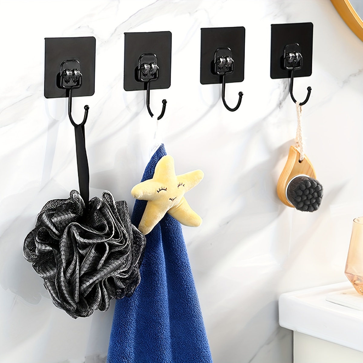 5/10/20 Pairs Double-sided Adhesive Wall Hooks For Home Life Hangging  Accessory