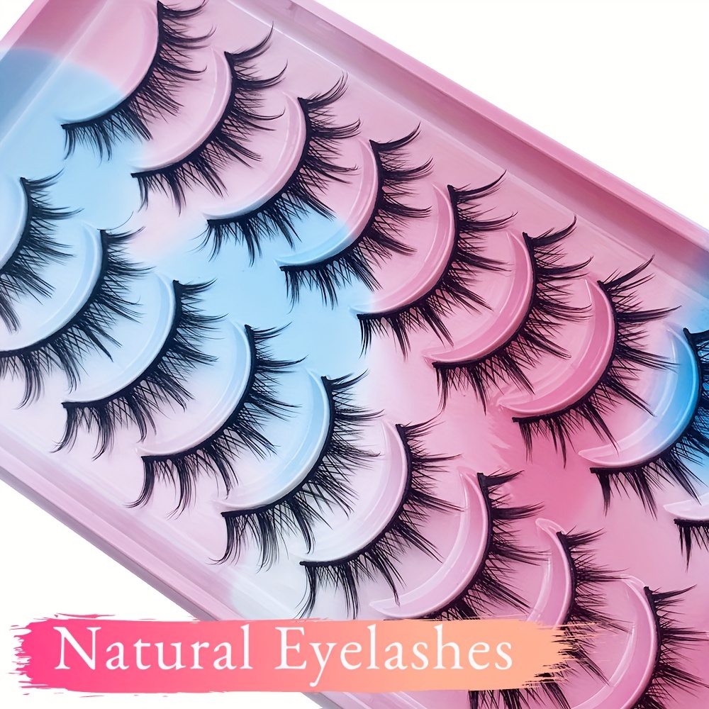10 Pairs Fluffy Spiky False Eyelashes Kpop Style Comics Eyelashes
