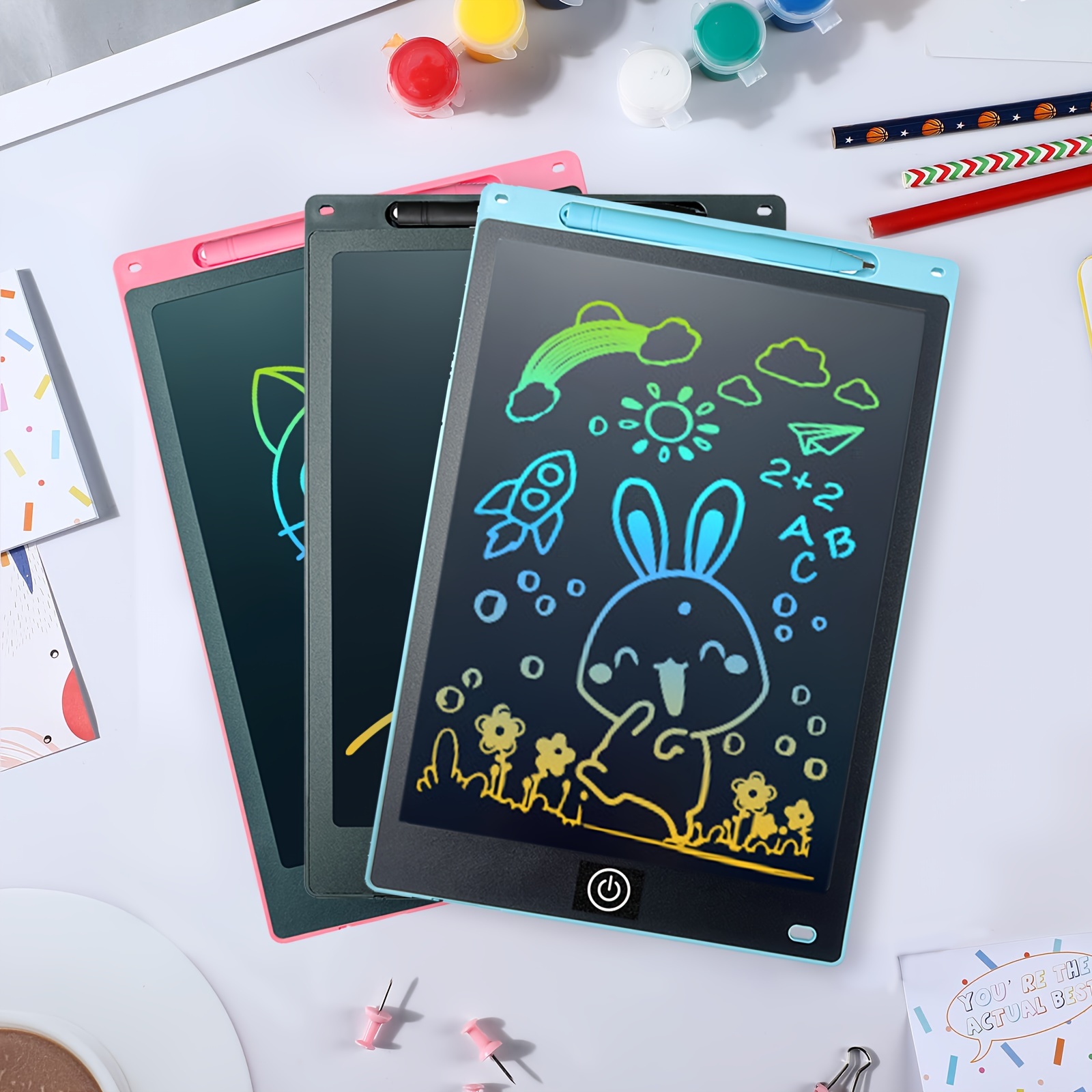 LCD Writing Tablet 10 Inch Drawing Pad, Colorful Screen Doodle