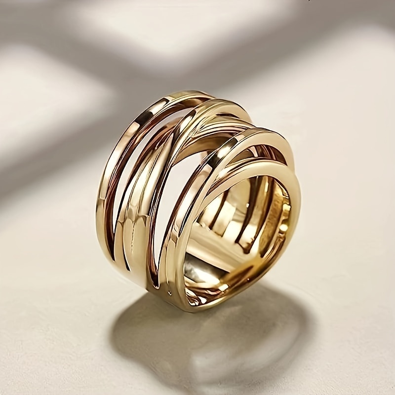 Intertwined Band Ring for Men and Women in Various Colors