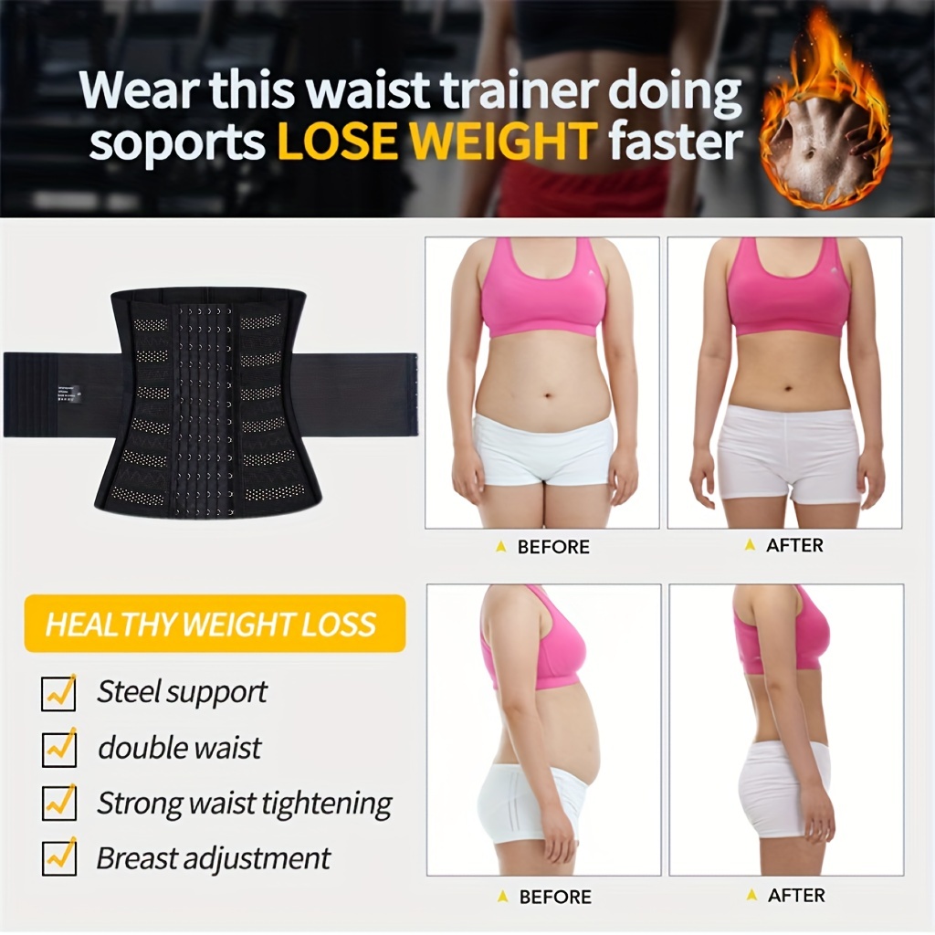 Adjustable Hourglass Waist Trainer Slimming High Support - Temu Canada