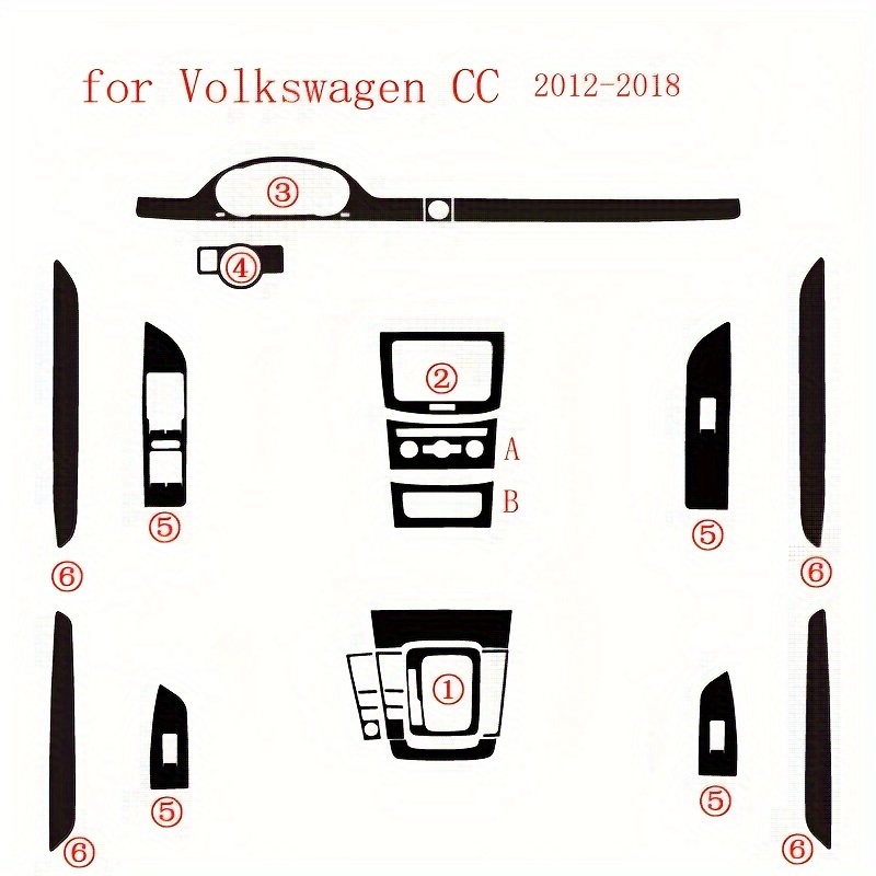 Carbon Fiber Cc 2009 2018 Car Film Interior Stickers Center