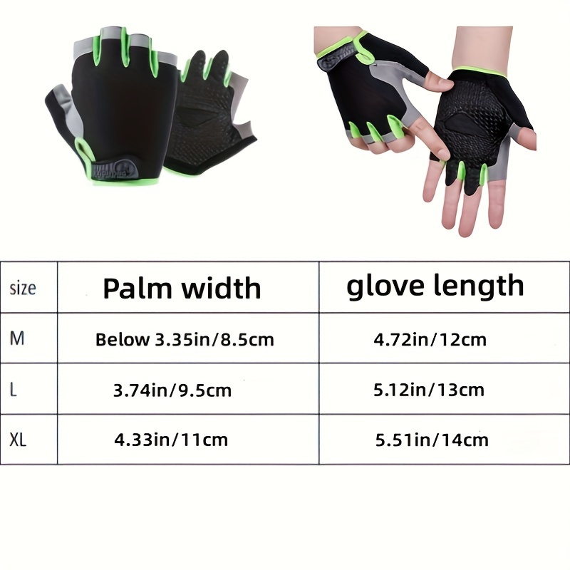Weightlifting Gloves Men Women Non-slip Breathable Four Finger Fitness  Exercise Gloves Workout Grip Gloves Size M
