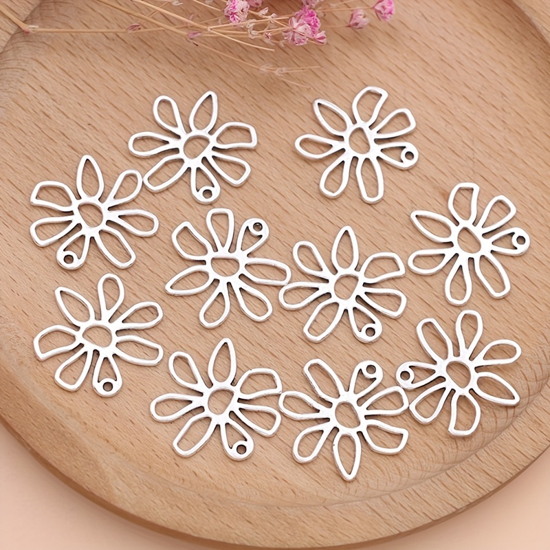 Cute Flower Charms for Jewelry Making Diy Earring Bracelet Pendant